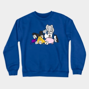 Cute Animals with Birthday Greetings Crewneck Sweatshirt